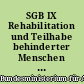 SGB IX Rehabilitation und Teilhabe behinderter Menschen - Mehr Beratung, mehr Leistung, mehr Chancen