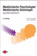 Medizinische Psychologie, medizinische Soziologie systematisch